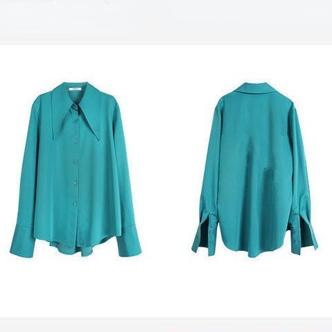 Áo Sơ Mi Dài Tay Phong Cách Pháp Thanh Lịch Dành Cho Nữ