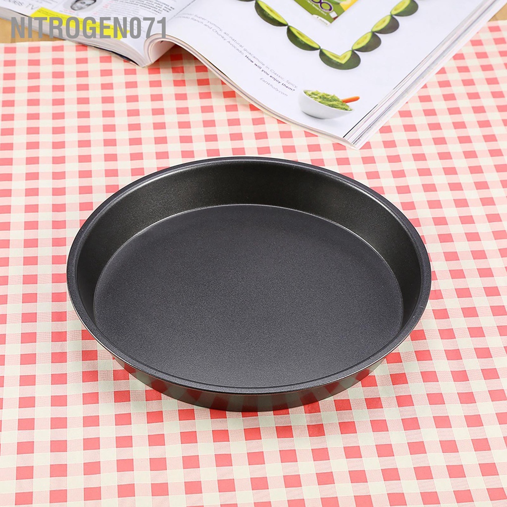 Nitrogen071 9 Inch Thép Carbon Chống Dính Vòng Pizza Chảo Lò Vi Sóng Nướng Món Ăn Bánh Khay
