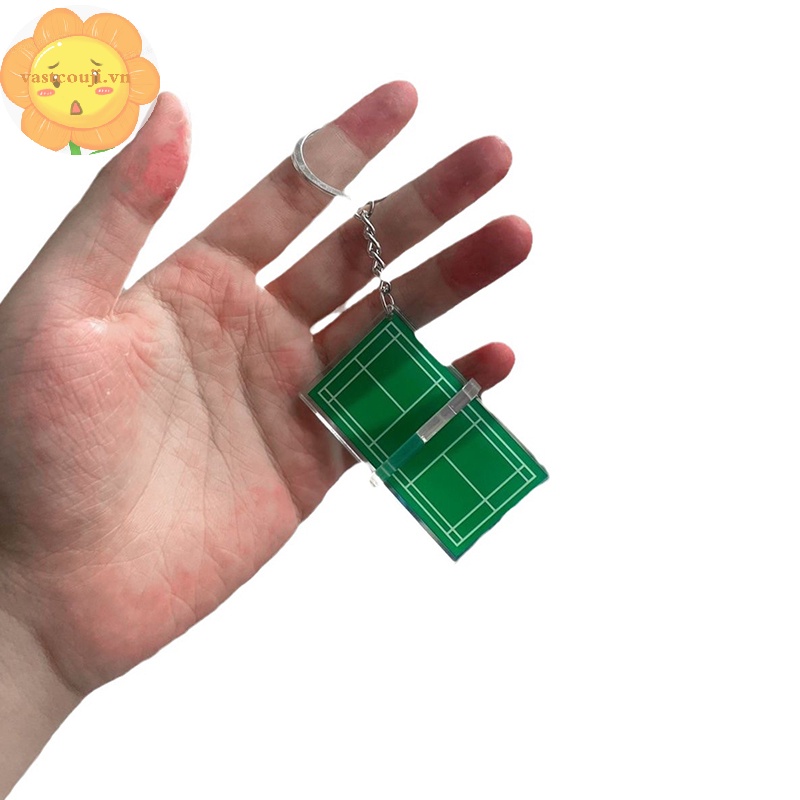 Vastji Móc Khóa acrylic Hình Cầu Lông / Bóng Bàn Ba Chiều mini vn