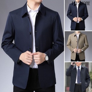 Áo khoác blazer tay dài cổ bẻ màu trơn thời trang xuân thu cho nam