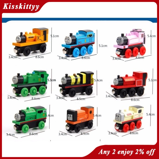 Kisskitty Bộ Đồ Chơi Đường Ray Xe Lửa thomas and friends Bằng Hợp Kim Gỗ Có Nam Châm Dễ Thương