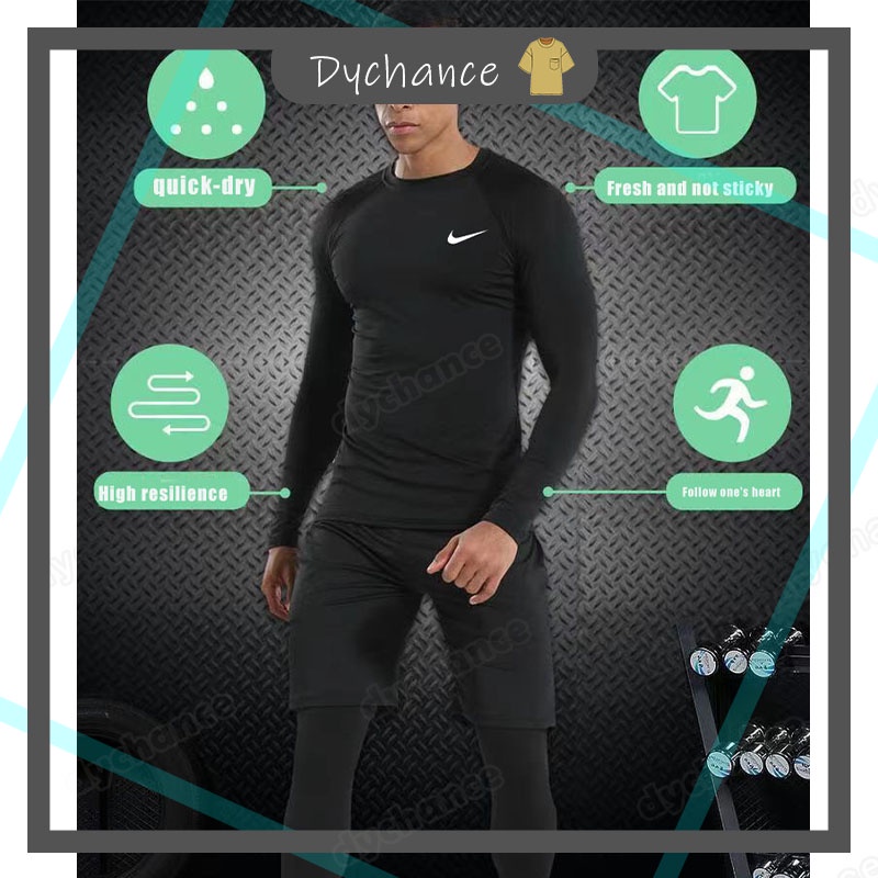 Set Đồ Thể Thao 2 Món Gồm Áo + Quần Dài + Áo Thun Ôm Dáng Phong Cách Thể Thao Thời Trang Cho Nam