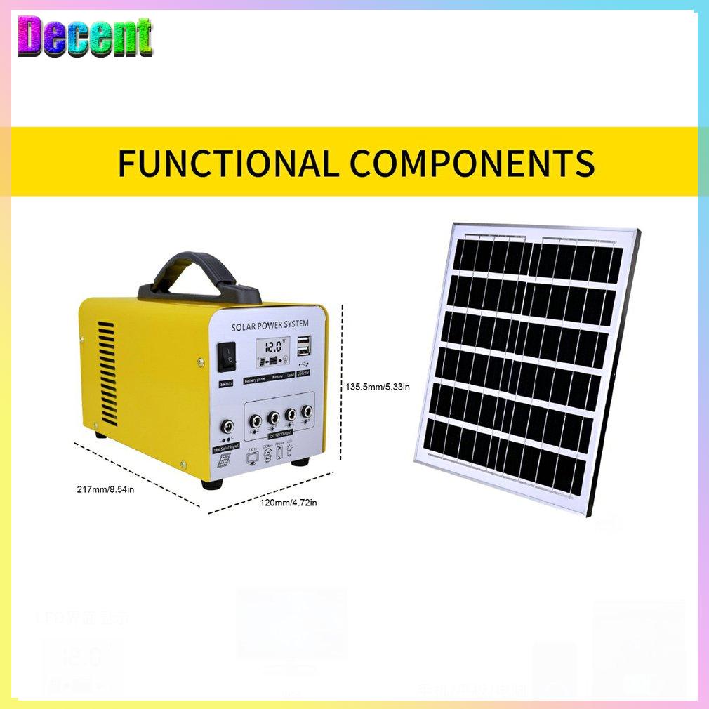 Solar Power System Hardened Shell Ideal Sine Wave For Picnic Camping{v\318]