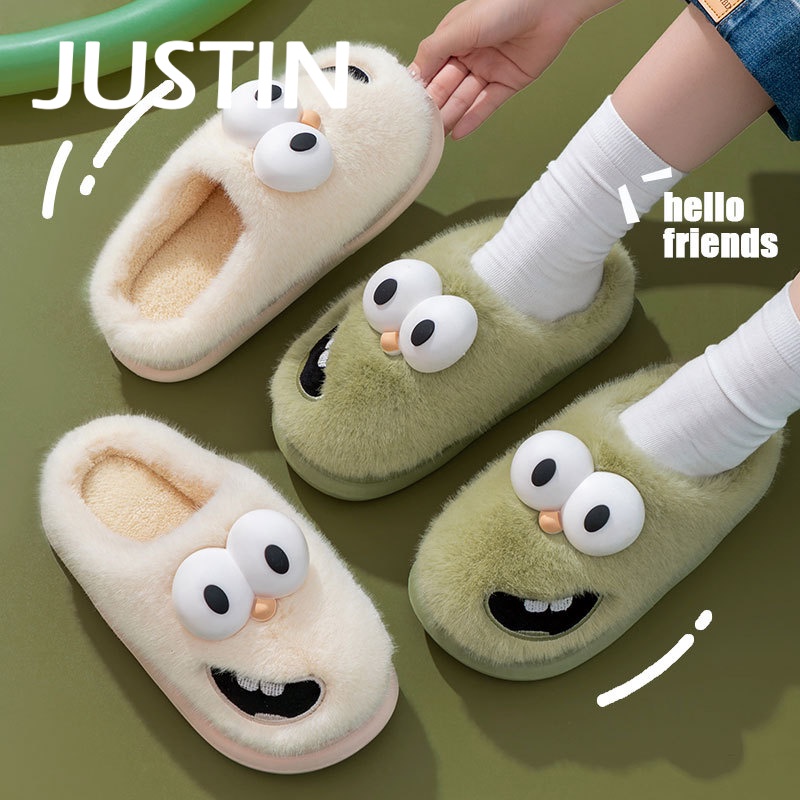 Justin Era dép lông dép bông Đế Dày dép quai hậu đế cao 2023 hot trend FMR2300J9J 41Z231010