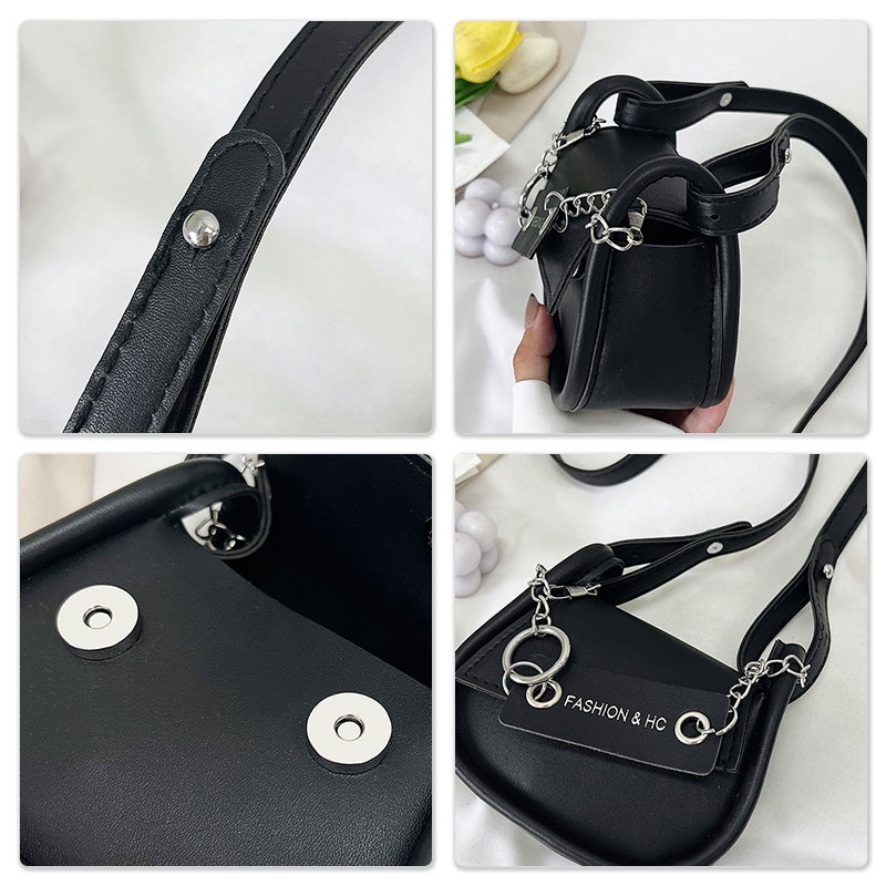 Galcheer Túi Xách mini Phối Dây Xích Đeo Vai Kiểu Hàn Quốc Dễ Thương Cho Nữ