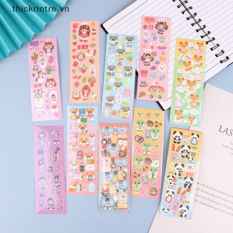 Set 10 sticker Họa Tiết Hoạt Hình Trang Trí Scrapbook