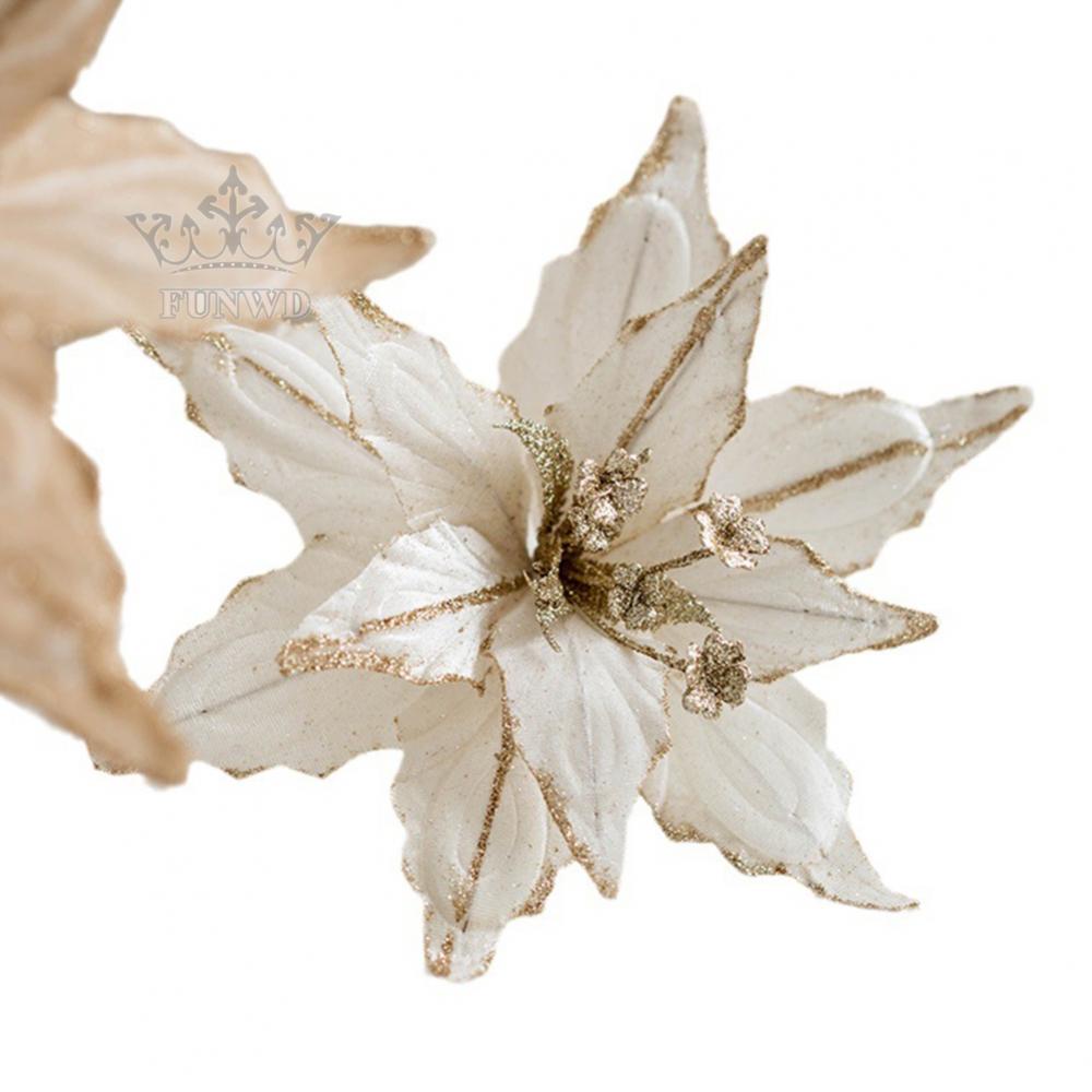Christmas Flower Poinsettia Glitter Flower Simulation Flower Christmas Wreaths