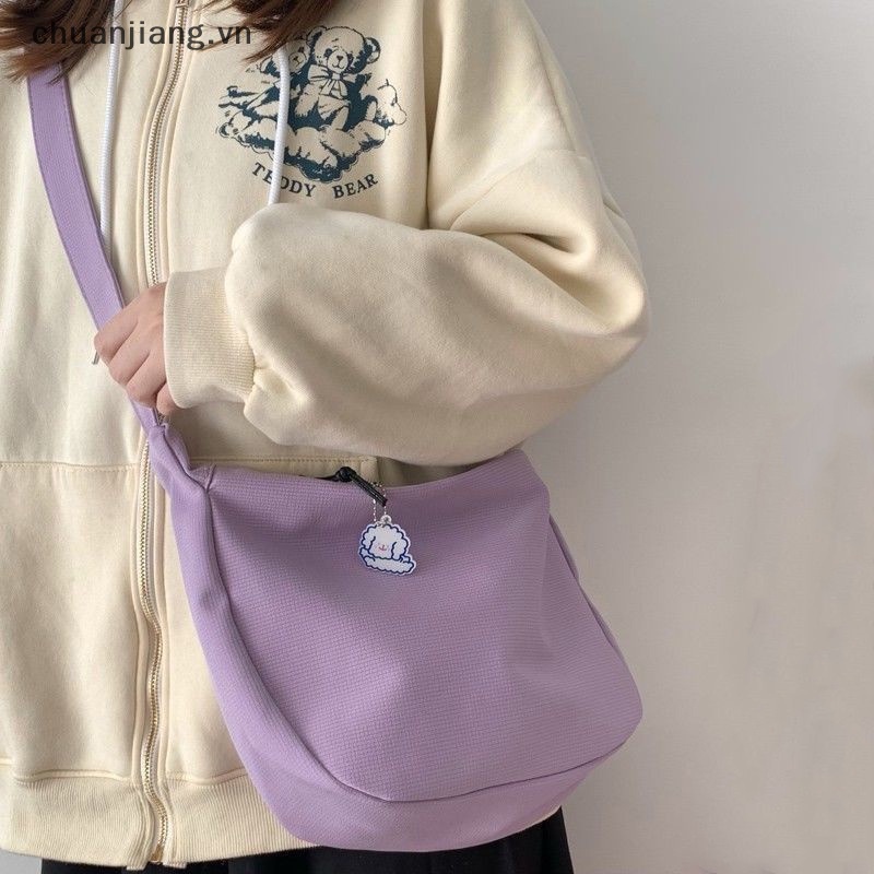 Túi Đeo Vai Màu Trơn Đơn Giản Phong Cách Hàn Quốc