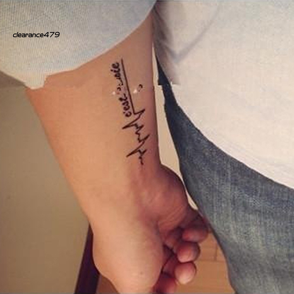 Bộ 2 Hình Xăm Dán Tạm Thời Chống Nước Hình Chữ Cái Tiếng Anh 479