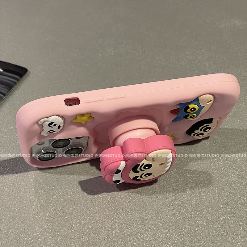 Cartoo Ốp Điện Thoại Tích Hợp Giá Đỡ Chống Rơi Hình Cá Sấu Cho apple Iphone 15promax 14 13 / 12 11 15pro 14pro