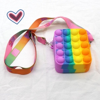 Pop it, Túi Bong Bóng, Túi Đồ Chơi Kiểu Động Vật Màu Sắc Cầu Vồng