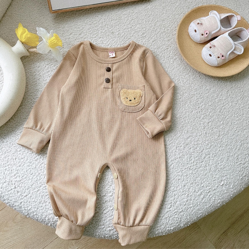 Quần áo trẻ em bộ body dài tay bodysuit áo liền quần bộ đồ liền thân Babyshop88 cho bé trai bé gái M18.9.23-3