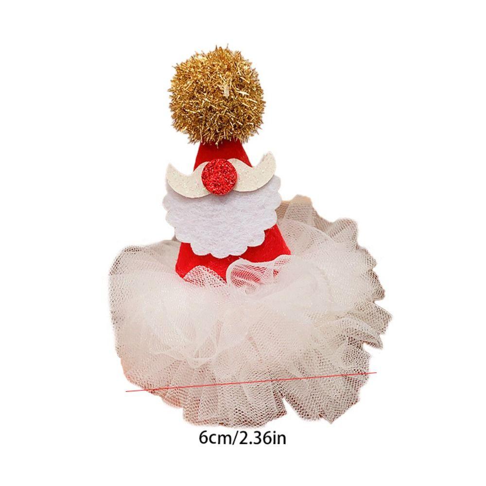 Shanhai Kẹp Tóc Trang Trí Giáng Sinh Đính Nơ Tuần Lộc Giáng Sinh Sáng Tạo sequin Hình Ông Già Noel Màu Đỏ Cho Trẻ Em