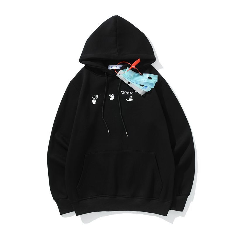 Hàng Có Sẵn Áo sweater Chui Đầu Cỡ Lớn Tay Dài Có Mũ Trùm In logo graffiti Thời Trang Thường Ngày Màu Trắng Chất Lượng Cao Cho Nam Và Nữ