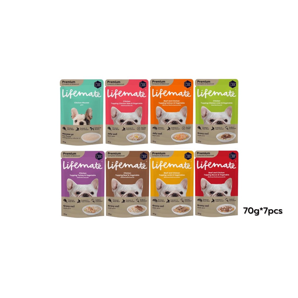 Pate Chó Lifemate từ thịt thật 70g 🐶 FREE SHIP 🐶 Thức ăn omega-3 bổ não cho chó