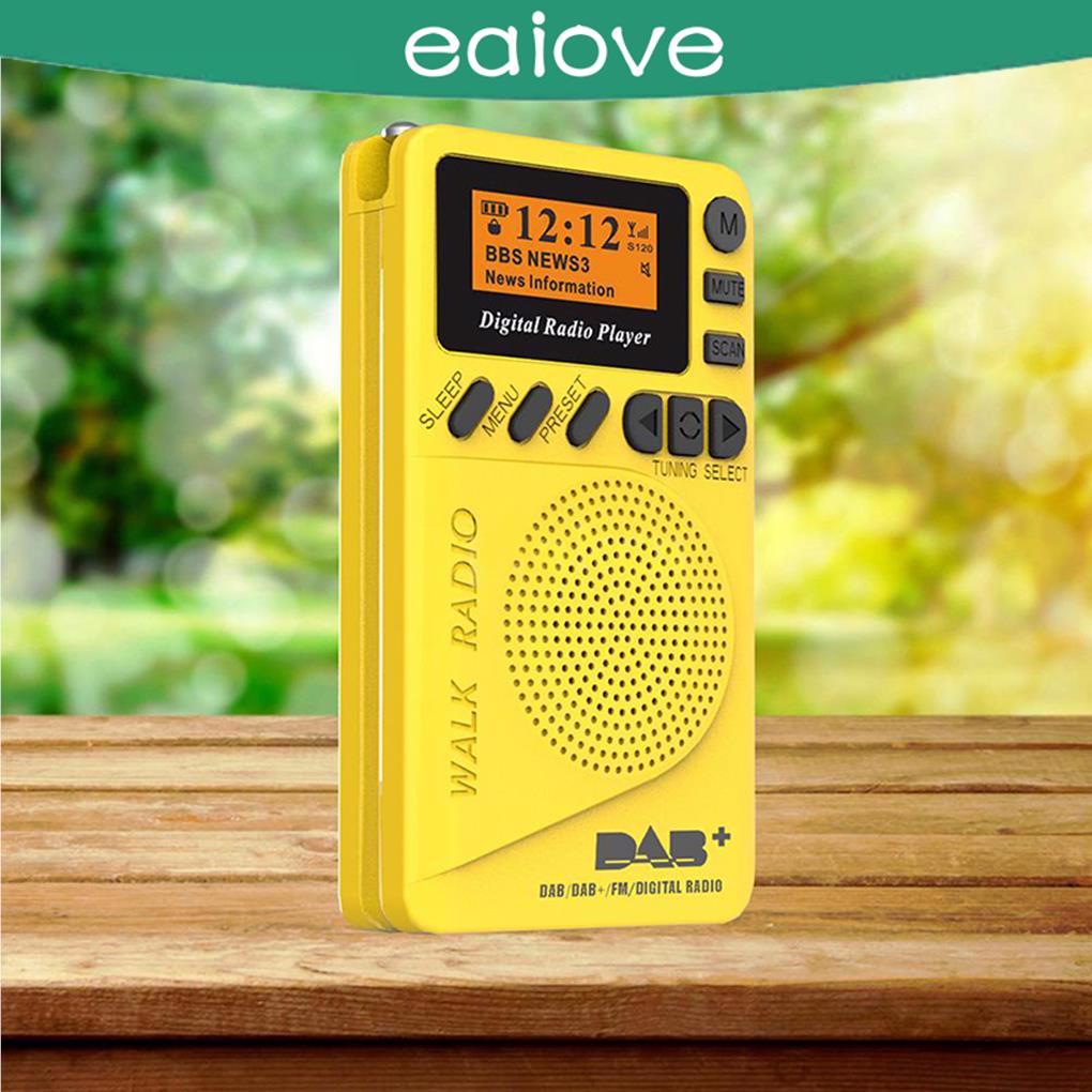 Radio mini p9 mini fm Màn Hình lcd Nhận Tín Hiệu Âm Thanh Tốt mp3 playback eu