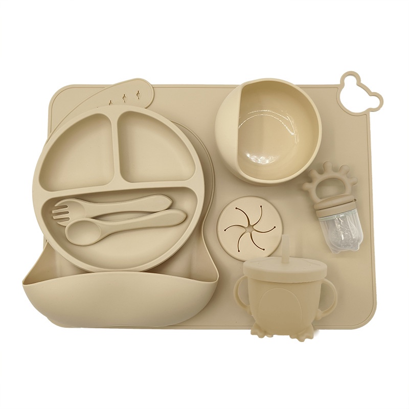 Bộ Muỗng Nĩa Ăn Bằng silicone Chống Rơi Cho Bé