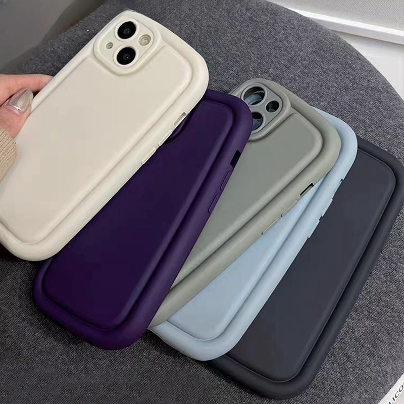 Ôp Điện Thoại Hình Oval Dày Dặn Có Túi Khí Chống Sốc Cho Samsung Galaxy S23 S22 S21 Plus Ultra S21