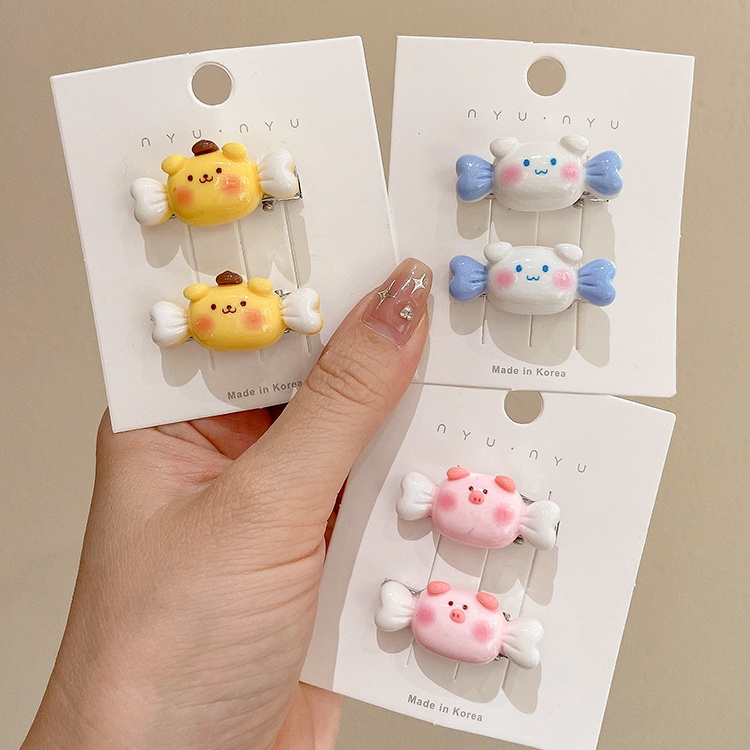 1 Kẹp Tóc Hoạt Hình Dễ Thương Cho Bé Gái