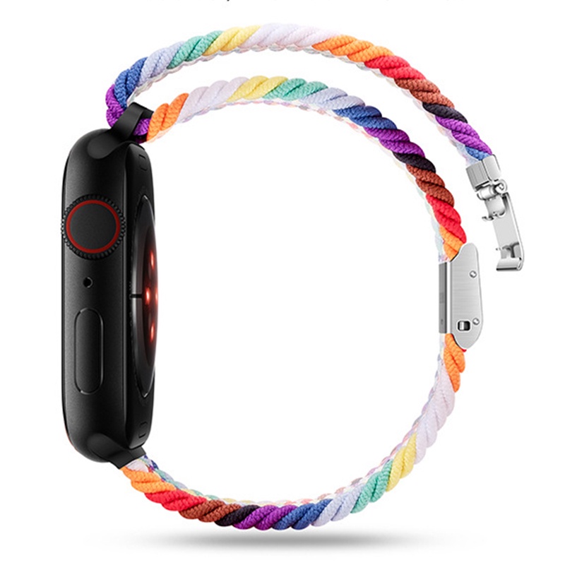 Dây Đeo Đồng Hồ Bằng Nylon Cho Apple Watch 8 Ultra 49mm 45mm 44mm 40mm 42mm IWatch 8 7 6 SE 5 4 3 41mm 38mm