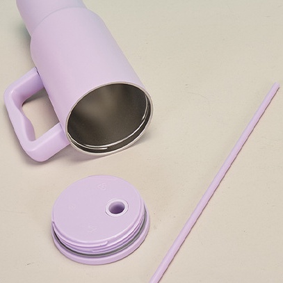 Bình Đựng Nước 1200ml Bằng Thép Không Gỉ Có Tay Cầm Và Ống Hút 40oz