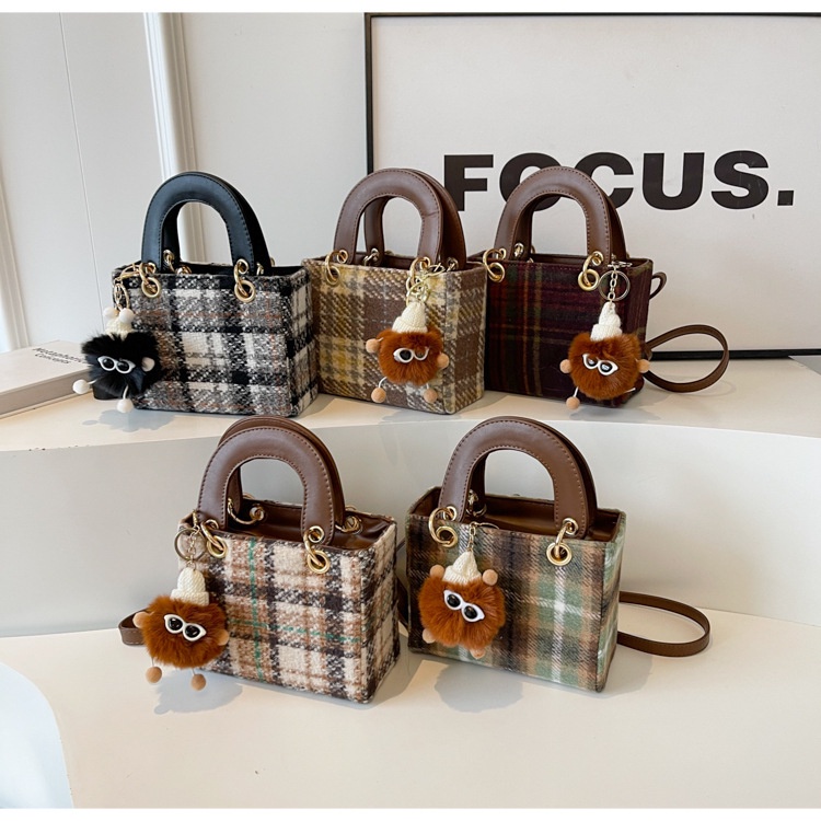 Túi Đeo Chéo Bằng Len Phong Cách Hàn Quốc Thời Trang Mùa Đông 2023