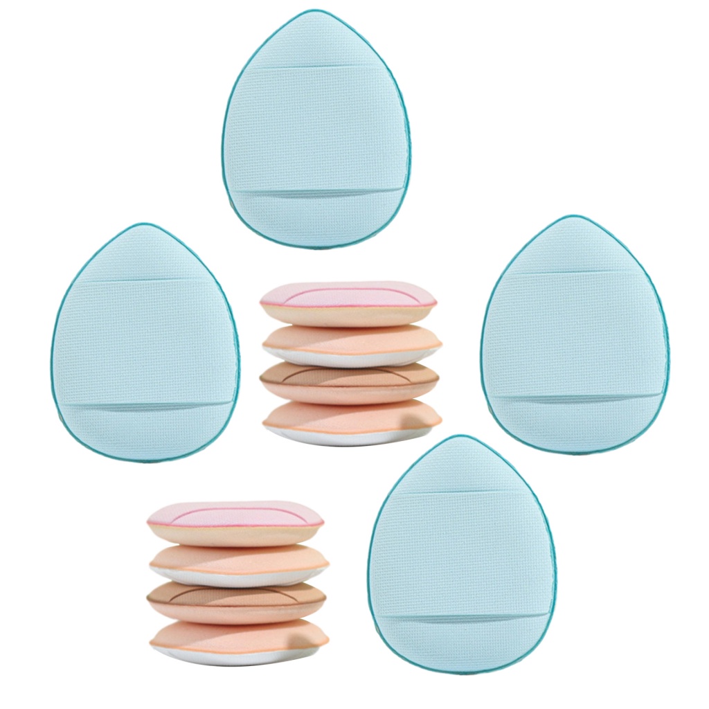 Bộ 5 / 12 Miếng Mút Trang Điểm Mềm Đàn Hồi Không latex Kích Thước Nhỏ Gọn Nhẹ Bông Mút Trang Điểm Hình Ngón Tay Miền Nam a