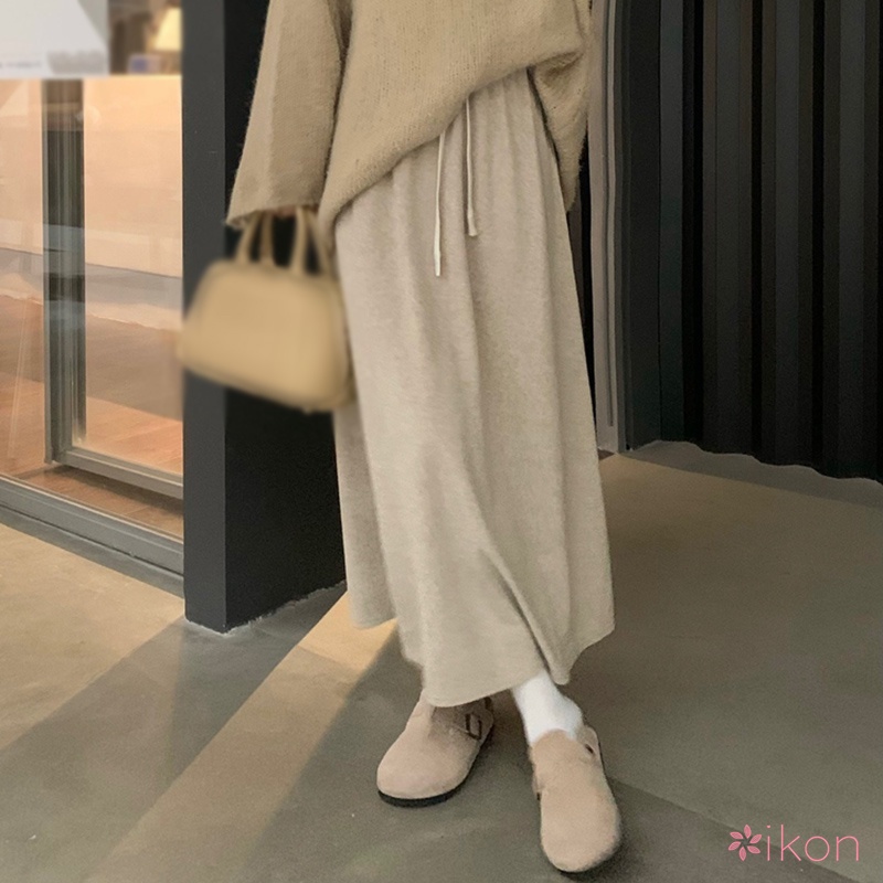 Chân Váy Dài Lưng Cao Co Giãn Màu Sắc Đơn Giản Dành Cho Nữ