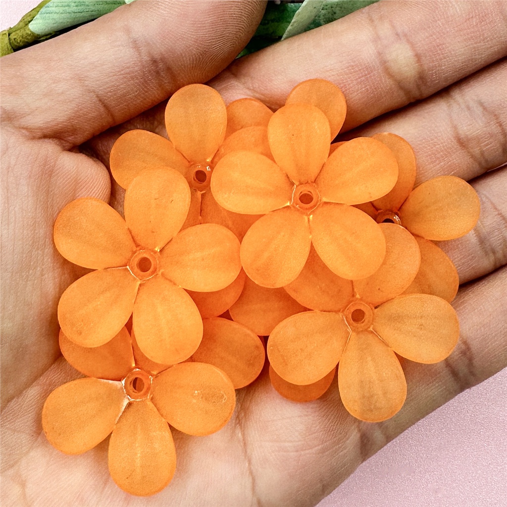 Set 10 Hạt Xỏ Lỗ Hình Hoa 28.5mm Dùng Để Làm Trang Sức Thủ Công