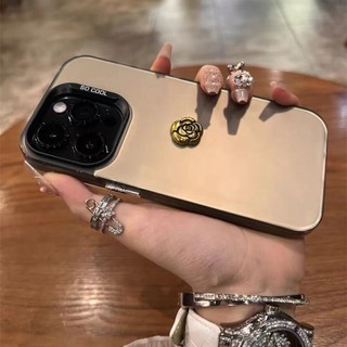 Sang Trọng Ốp Điện Thoại Cứng Mặt Nhám Chống Sốc Hình Hoa Trà Cho iphone15 14 13 12 11 pro max xs max xr xs