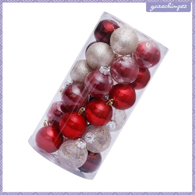 Bộ 30 Quả Bóng Trang Trí Giáng Sinh diy 30x