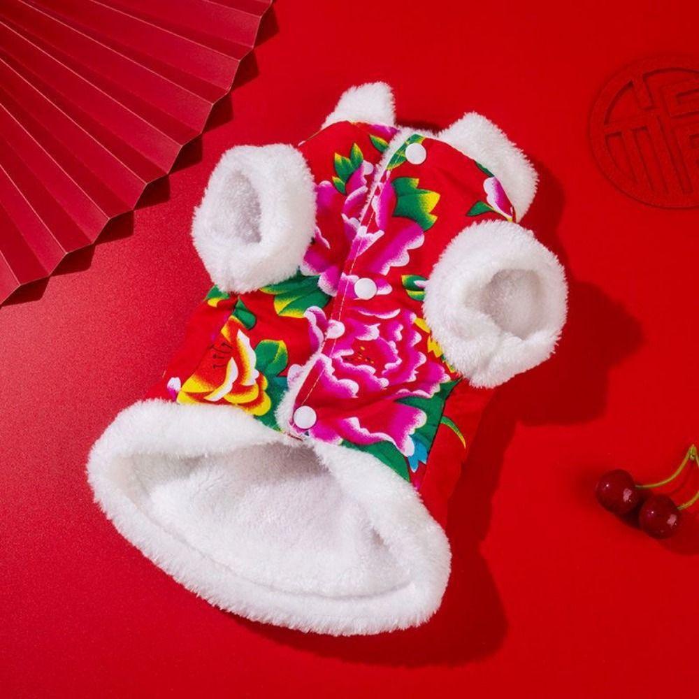 Danielo Áo Khoác Lông Cừu Dày Mềm Mại Giữ Ấm Phong Cách Trung Hoa Cho Thú Cưng