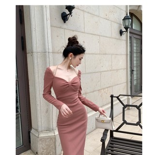Đầm Hai Dây Mỏng Thời Trang 9680