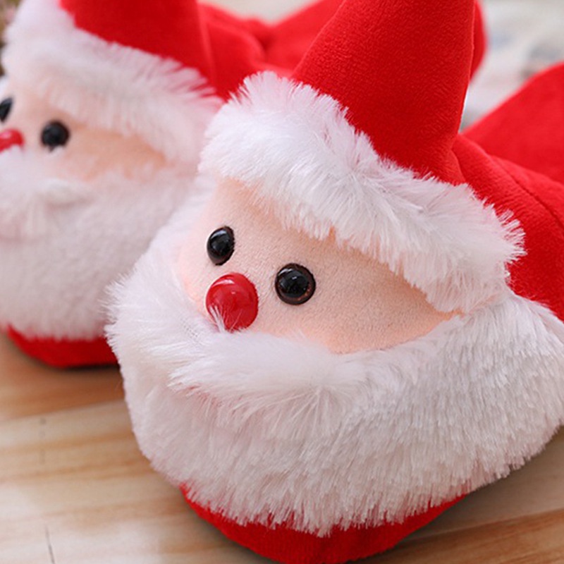 Dép Bông Đi Trong Nhà Mềm Mại Hình Ông Già Noel Cho Cặp Đôi