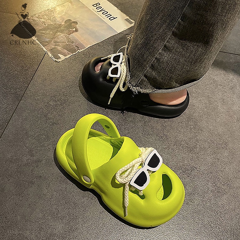 Crlnhc Dép Lê Hình Đôi Mắt Hoạt Hình Vui Nhộn Chống Trượt Chống Thấm Nước Thời Trang Cho Nữ vn