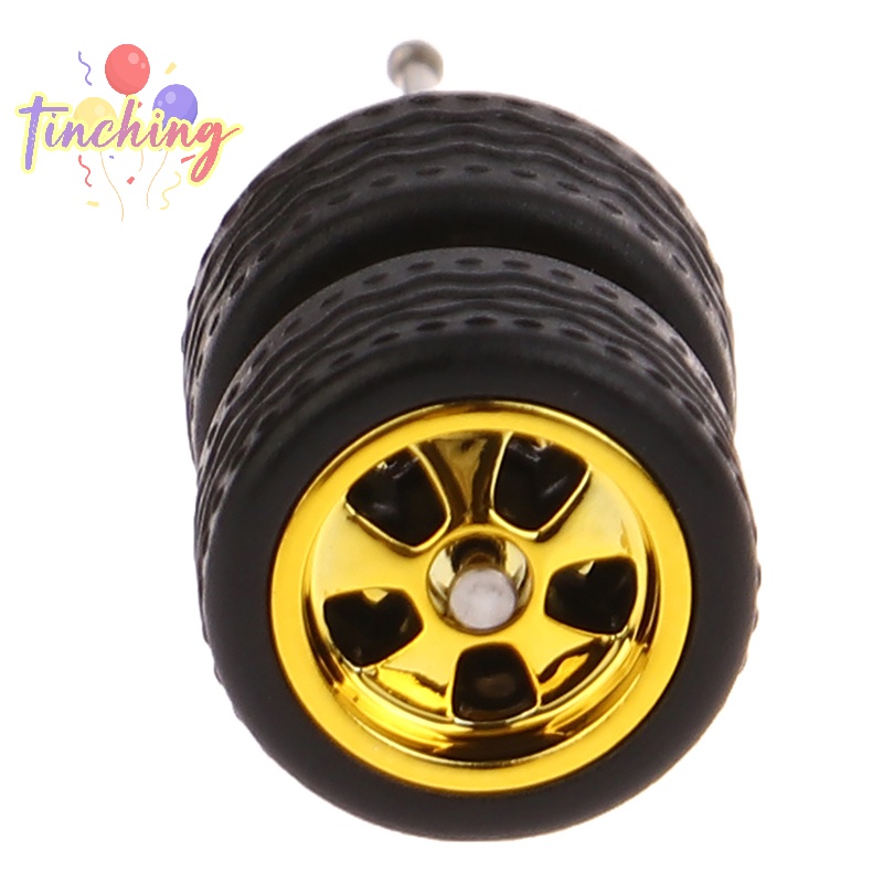 1 Bộ Bánh Xe Hơi Phía Trước / Sau Cỡ Nhỏ Bằng Hợp Kim 10.8 / 12.8mm 1 / 64
