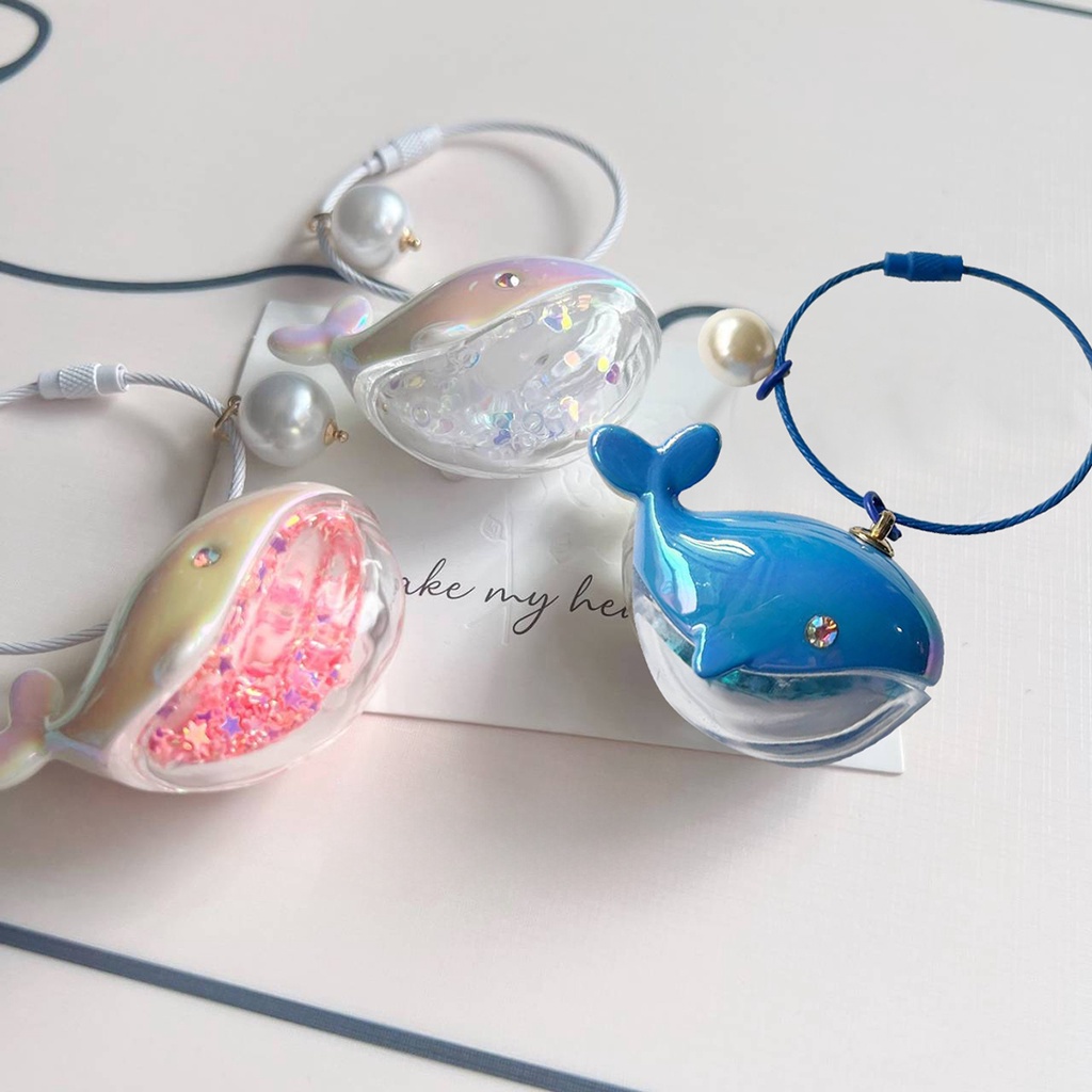 Dây Móc Khóa Hình Cá Voi Màu laser 10cm Độc Đáo