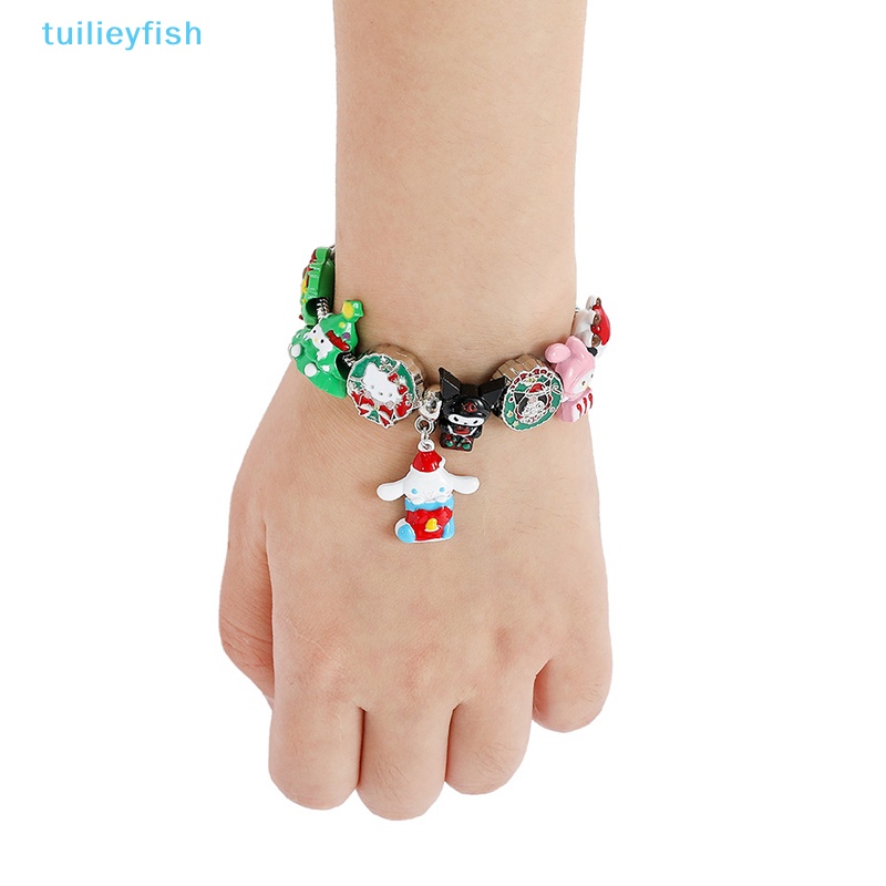 Vòng Tay Xỏ Hạt Xỏ Hình kuromi cinnamoroll Dễ Thương Làm Quà Tặng Giáng Sinh Cho Bạn Gái