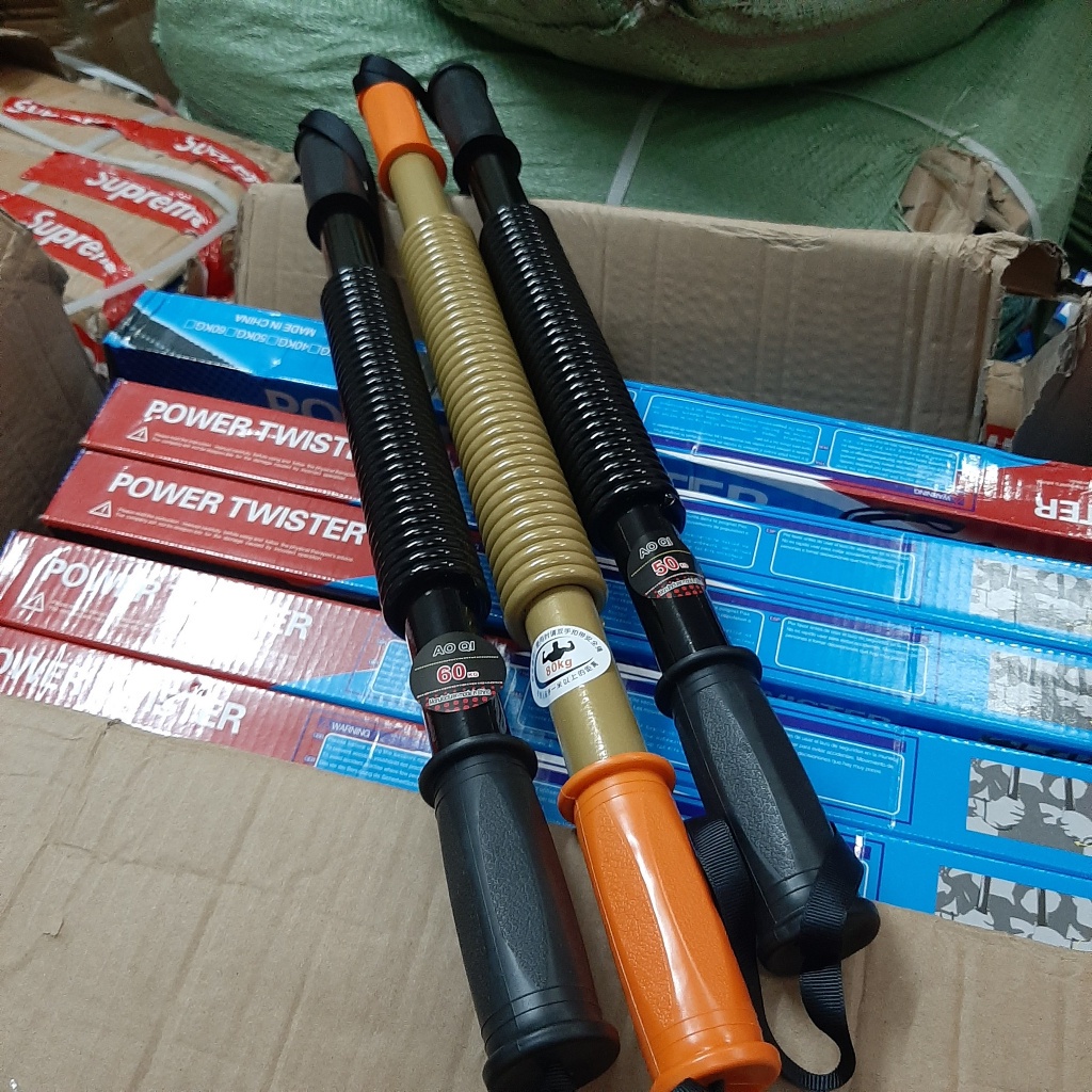 Gậy lò xo tập cơ tay 100kg Sơn Vàng , Đồ Long Đao, Dụng cụ bẻ tập cơ tay ngực tập