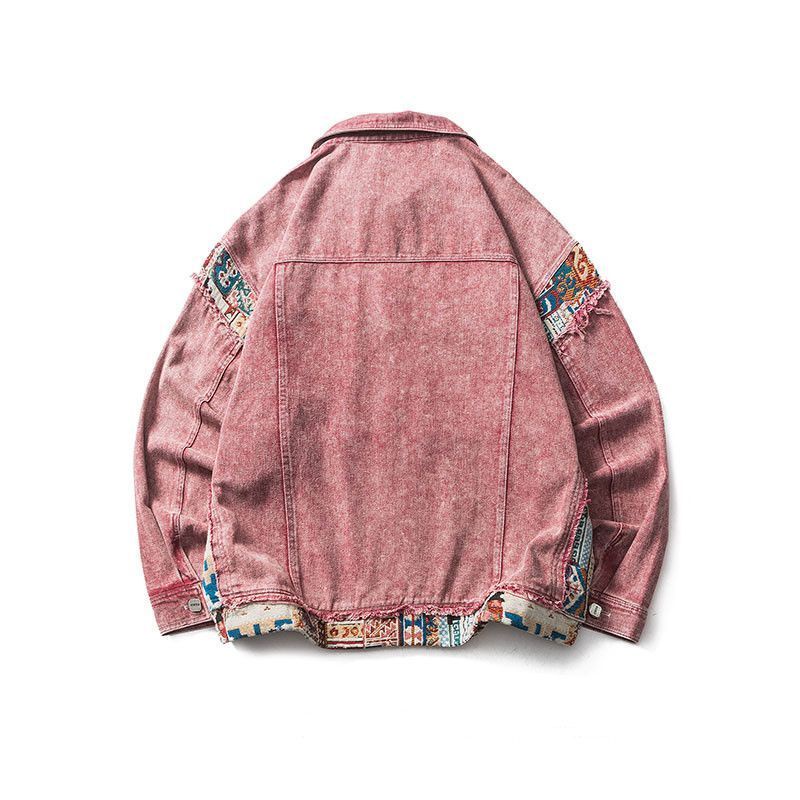 Áo Khoác denim Phối Màu Thời Trang Cho Cặp Đôi