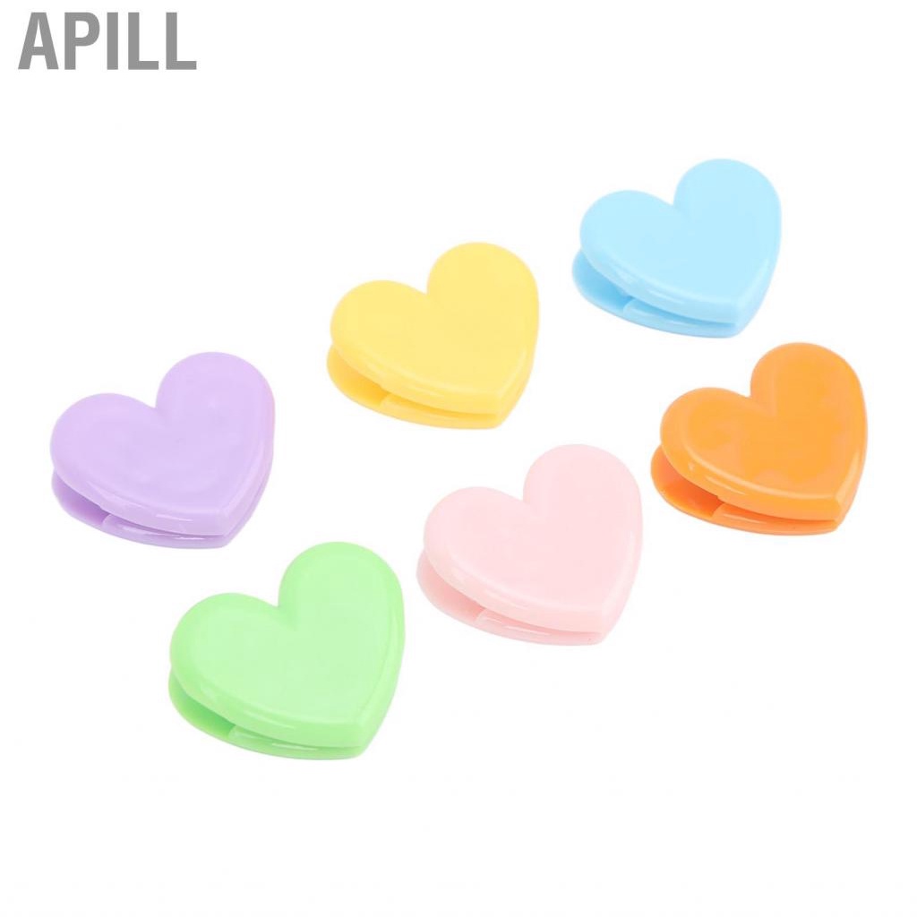 Apill 6PCS Photo  Colorful Heart Shape DIY Decor Stable Mini DCL