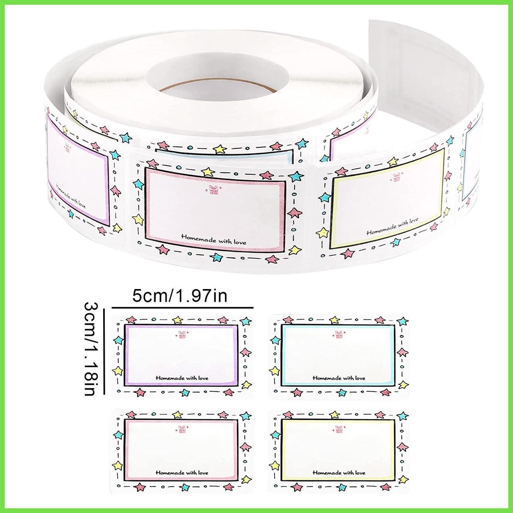 Set 250 Nhãn Dán Ghi Tên Chai Lọ Gia Vị Cho Trẻ Em