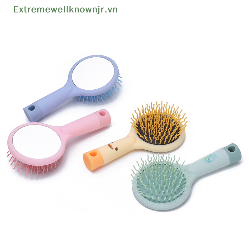 Ervn Lược Chải Tóc Mát Xa Da Đầu Chống Mưa Thắt Nút Tích Hợp Gương Cho Trẻ Em