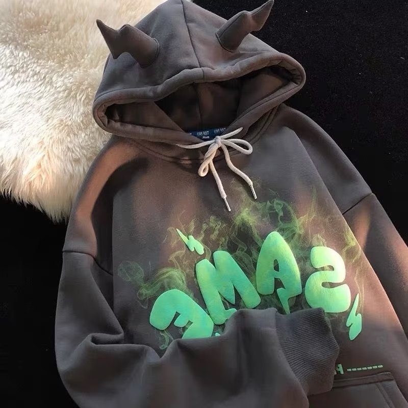 Áo hoodie Lông Xù Tay Dài Dáng Rộng Thời Trang Thu Đông Hàn Quốc Mới 2023