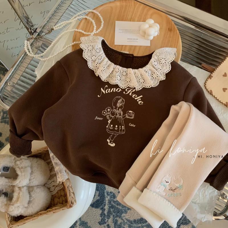 Áo Sơ Mi Dài Tay In Họa Tiết Xinh Xắn Theo Phong Cách Thu Đông 2023 Dành Cho Bé Gái