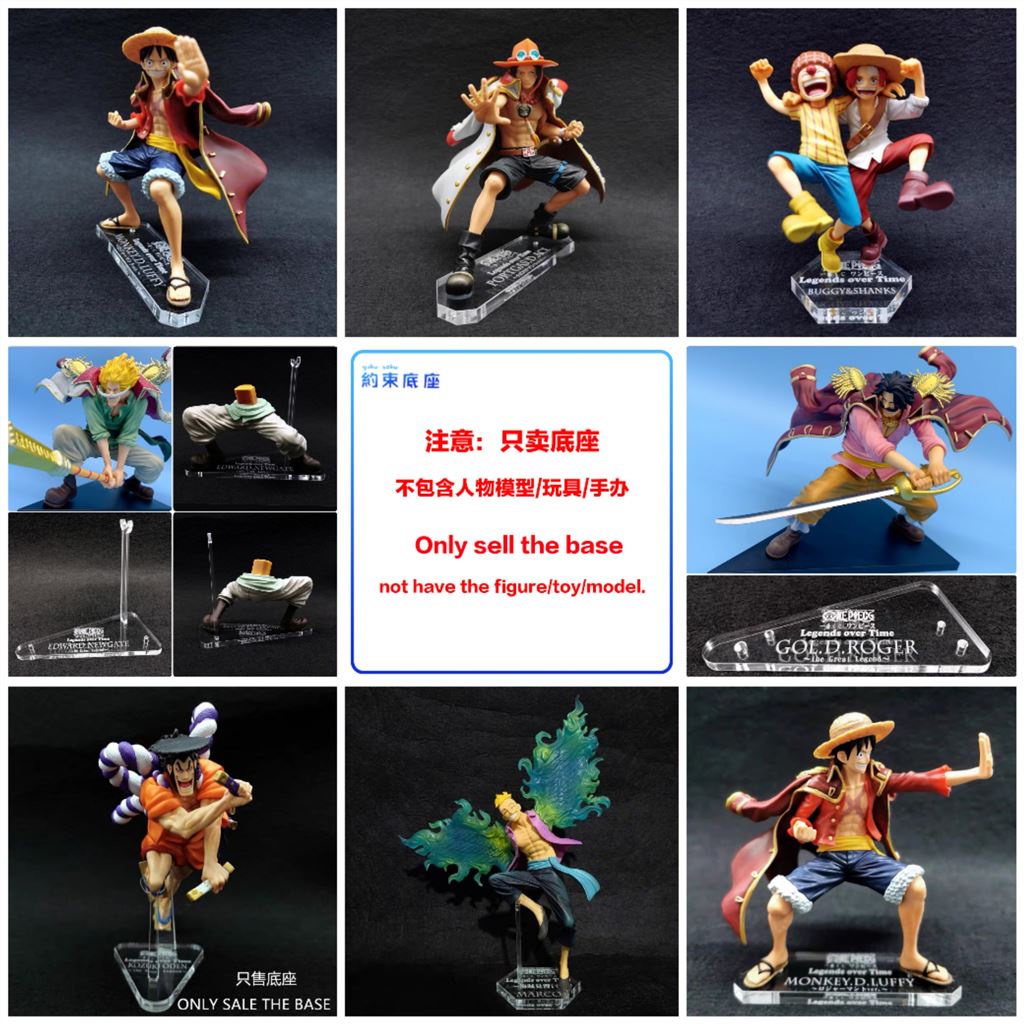 Nền tảng Acrylic trong suốt cho Ichiban KUJI LEGENDS TRÊN THỜI GIAN EDWARD LUFFY ACE ROGER BUGGY VÀ 