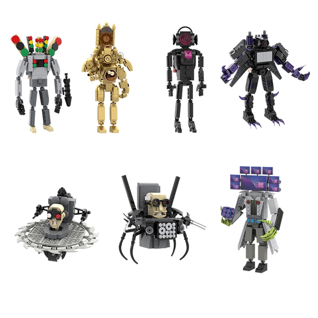 Skibidi Đồ Chơi Khối Lắp Ráp toilet Người Đàn Ông titan Phát Ra Âm Thanh vs