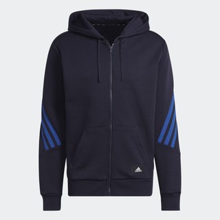 adidas Phong cách sống Áo Hoodie Khóa Kéo 3 Sọc Future Icons adidas Sportswear Nam Màu xanh da trời HC5248