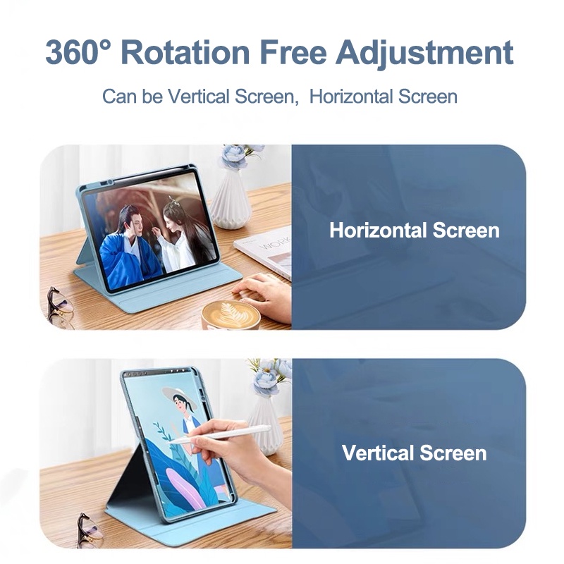 360° Bao Da Máy Tính Bảng Xoay Cho samsung tab s6 lite 10.4 '' a8 10.5 '' s7 s8 s9 11 '' s7 fe s8 s9 plus 12.4 s9 fe a9 11 inch