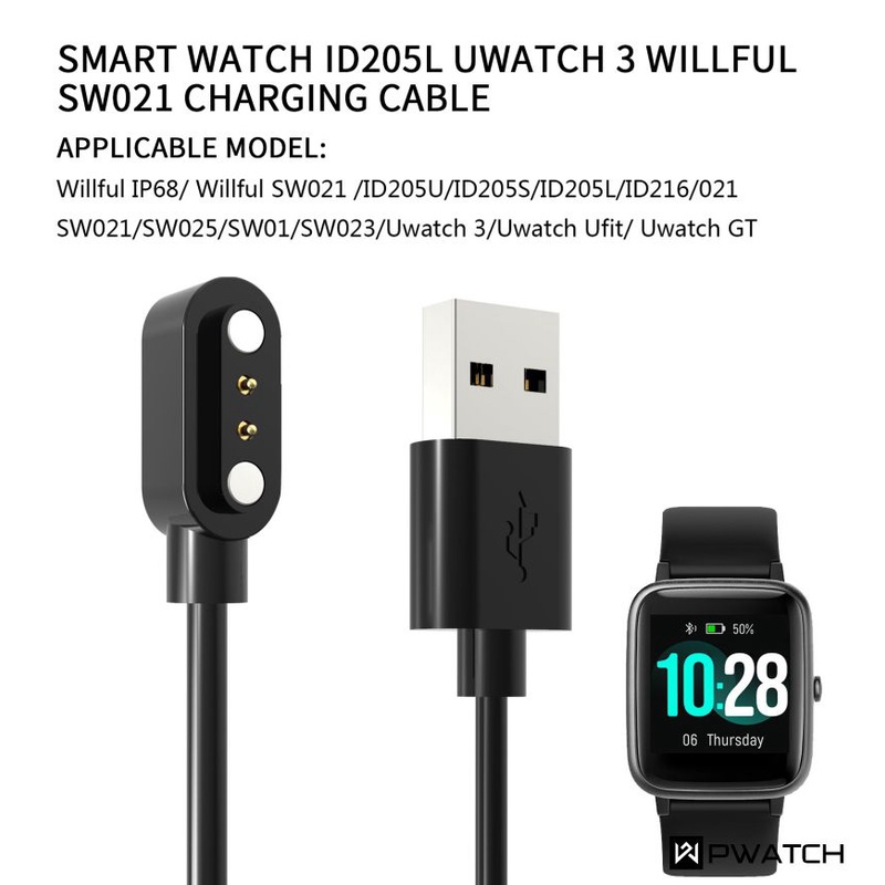 Cáp sạc Smartwatch Cáp sạc USB Dây sạc cho Umidigi Uwatch 3 Ufit GT Willful SW021 ID205L Watch 【Pwatch】